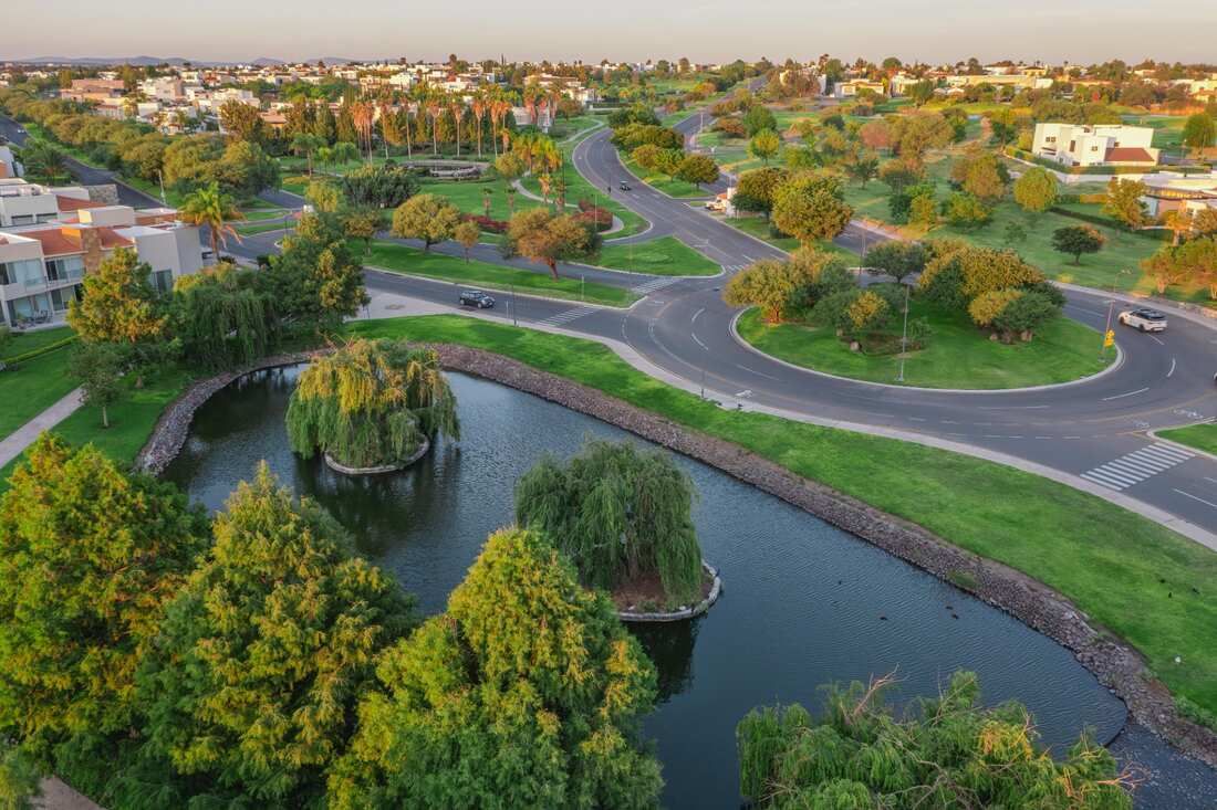 Vista aérea de parque